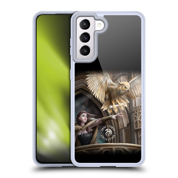 Anne Stokes Owls Messenger Soft Gel Case for Samsung Galaxy S21 5G