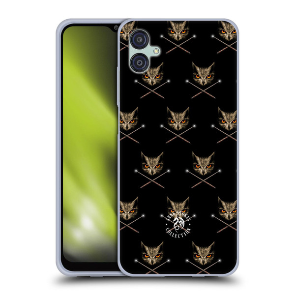 Anne Stokes Owls Cross Wands Patterns Soft Gel Case for Samsung Galaxy M04 5G / A04e