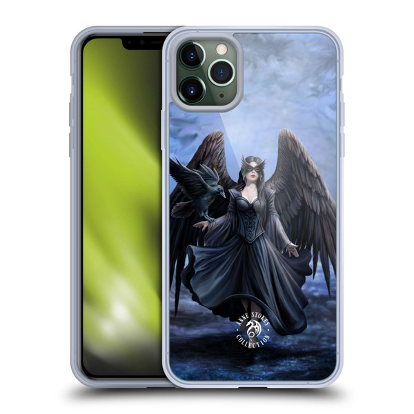 Anne Stokes Raven Full Soft Gel Case for Apple iPhone 11 Pro Max