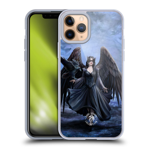 Anne Stokes Raven Full Soft Gel Case for Apple iPhone 11 Pro