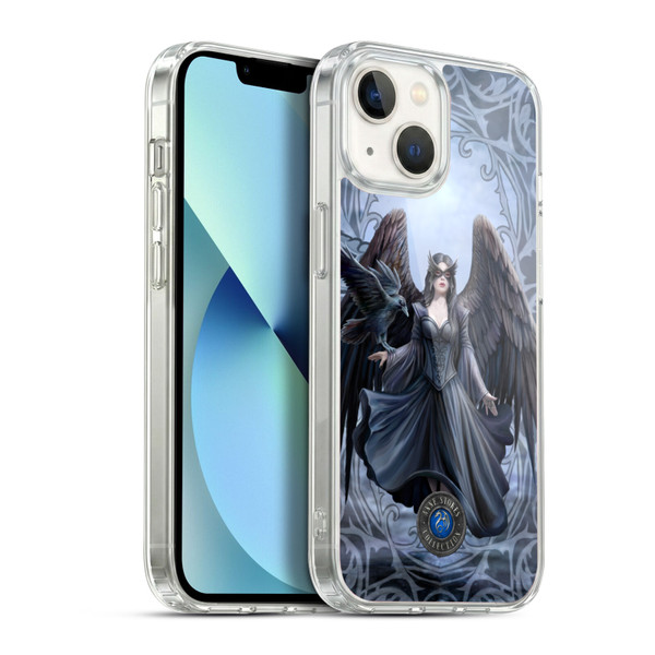 Anne Stokes Raven Full With Pattern Soft Gel Case for Apple iPhone 13