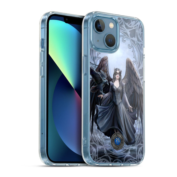 Anne Stokes Raven Full With Pattern Soft Gel Case for Apple iPhone 13 Mini & MagSafe