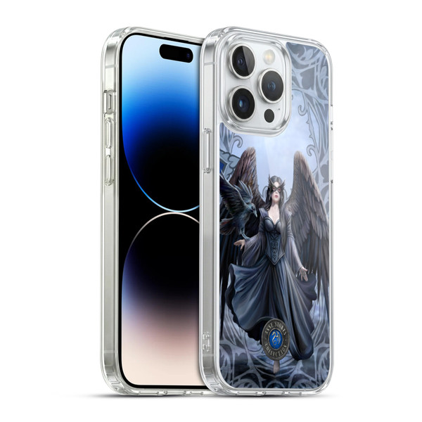 Anne Stokes Raven Full With Pattern Soft Gel Case for Apple iPhone 14 Pro Max & MagSafe