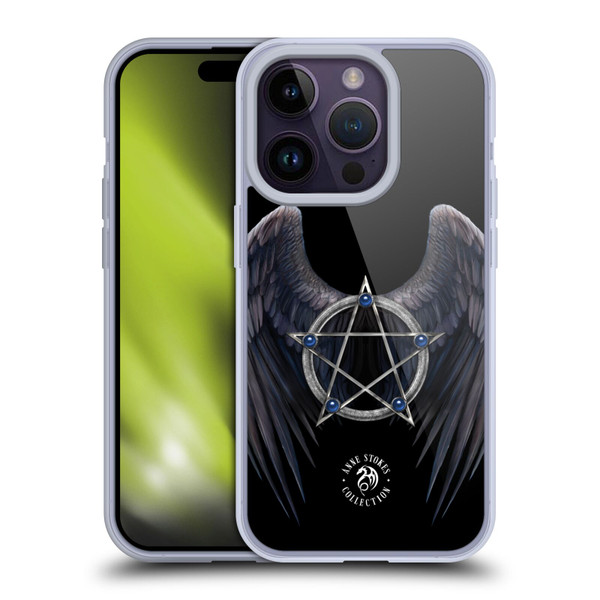 Anne Stokes Raven Winged Pentagram Soft Gel Case for Apple iPhone 14 Pro