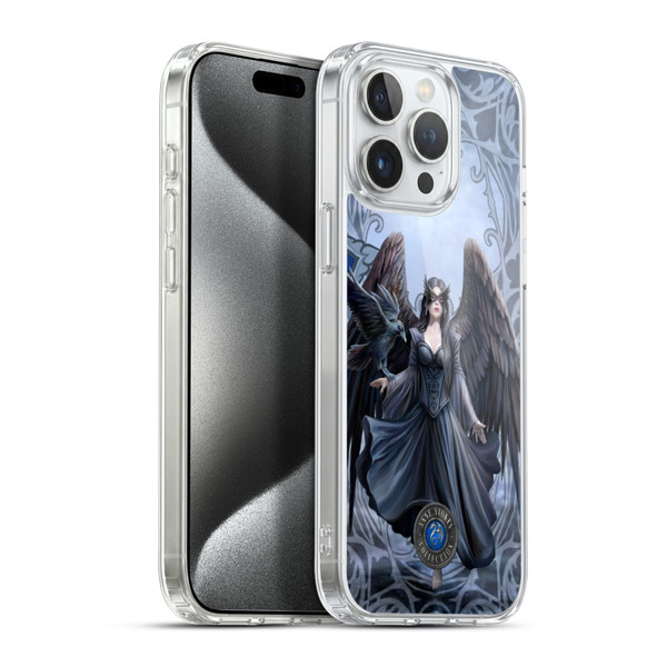 Anne Stokes Raven Full With Pattern Soft Gel Case for Apple iPhone 15 Pro Max & MagSafe