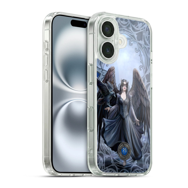 Anne Stokes Raven Full With Pattern Soft Gel Case for Apple iPhone 16 & MagSafe