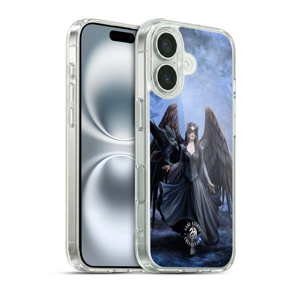Anne Stokes Raven Full Soft Gel Case for Apple iPhone 16 & MagSafe
