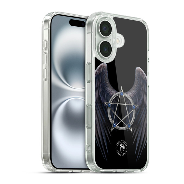 Anne Stokes Raven Winged Pentagram Soft Gel Case for Apple iPhone 16 & MagSafe