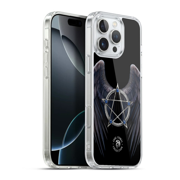 Anne Stokes Raven Winged Pentagram Soft Gel Case for Apple iPhone 16 Pro Max & MagSafe