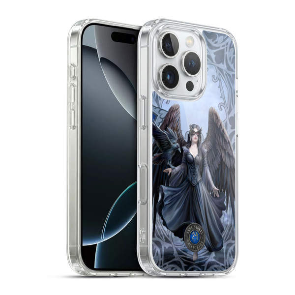 Anne Stokes Raven Full With Pattern Soft Gel Case for Apple iPhone 16 Pro & MagSafe