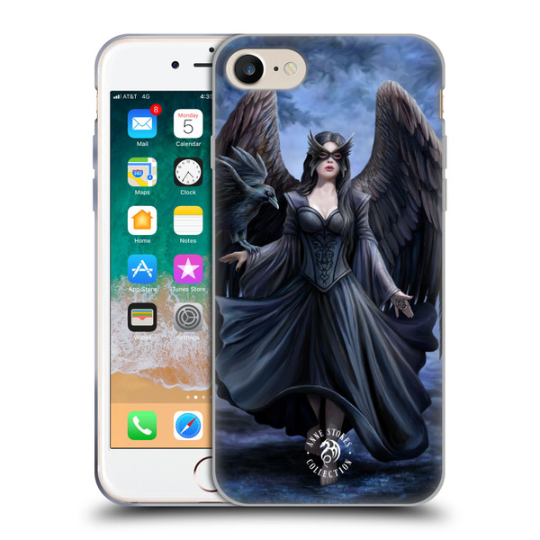 Anne Stokes Raven Full Soft Gel Case for Apple iPhone 7 / 8 / SE 2020 & 2022