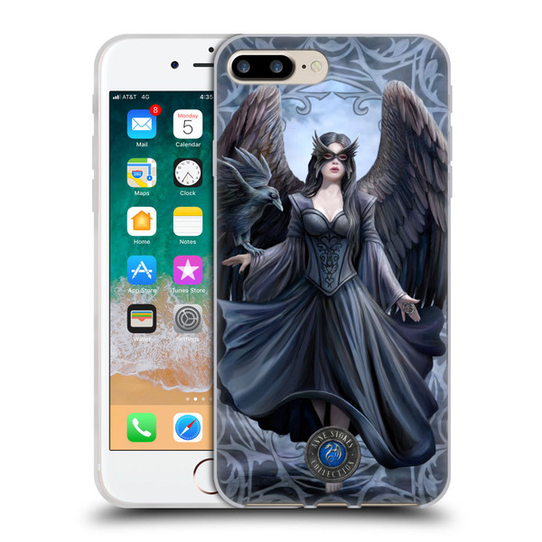 Anne Stokes Raven Full With Pattern Soft Gel Case for Apple iPhone 7 Plus / iPhone 8 Plus