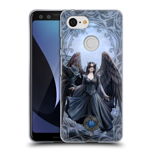 Anne Stokes Raven Full With Pattern Soft Gel Case for Google Pixel 3