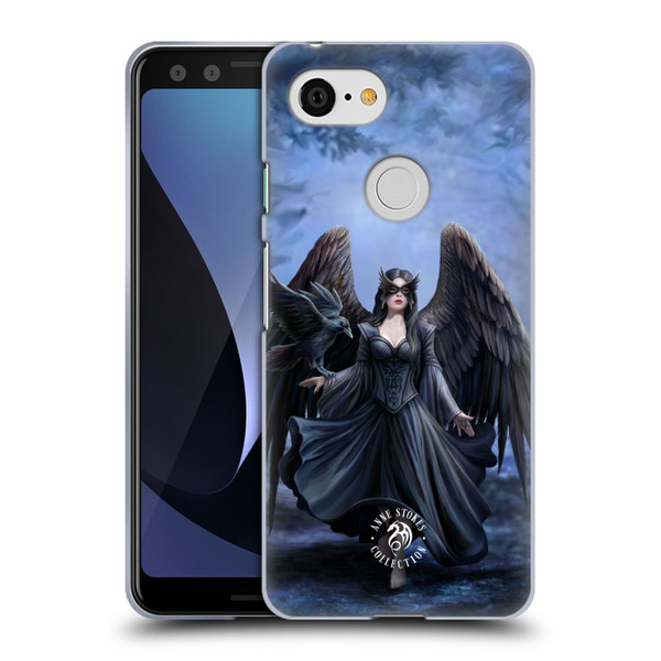 Anne Stokes Raven Full Soft Gel Case for Google Pixel 3