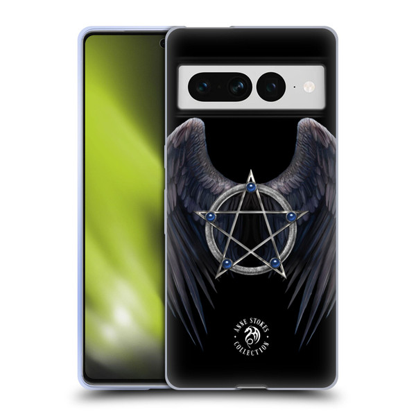 Anne Stokes Raven Winged Pentagram Soft Gel Case for Google Pixel 7 Pro