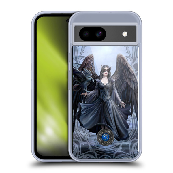 Anne Stokes Raven Full With Pattern Soft Gel Case for Google Pixel 8a