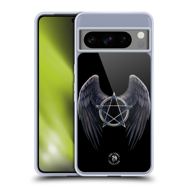 Anne Stokes Raven Winged Pentagram Soft Gel Case for Google Pixel 8 Pro