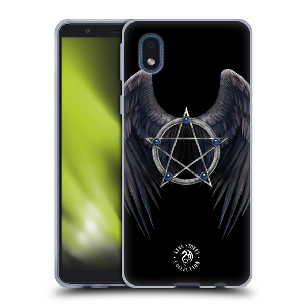 Anne Stokes Raven Winged Pentagram Soft Gel Case for Samsung Galaxy A01 Core (2020)