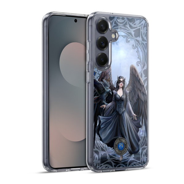 Anne Stokes Raven Full With Pattern Soft Gel Case for Samsung Galaxy S25+ & MagSafe