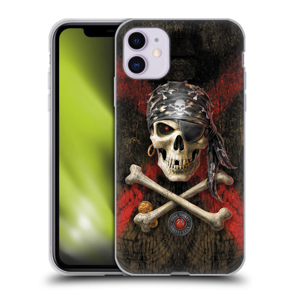 Anne Stokes Skull Pirate Soft Gel Case for Apple iPhone 11