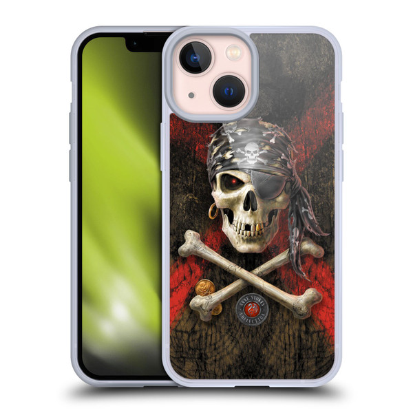 Anne Stokes Skull Pirate Soft Gel Case for Apple iPhone 13 Mini