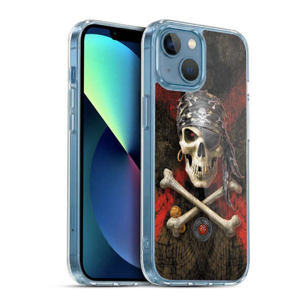 Anne Stokes Skull Pirate Soft Gel Case for Apple iPhone 13 Mini & MagSafe