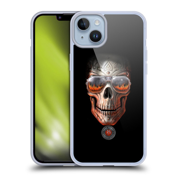 Anne Stokes Skull Hellfire Soft Gel Case for Apple iPhone 14 Plus