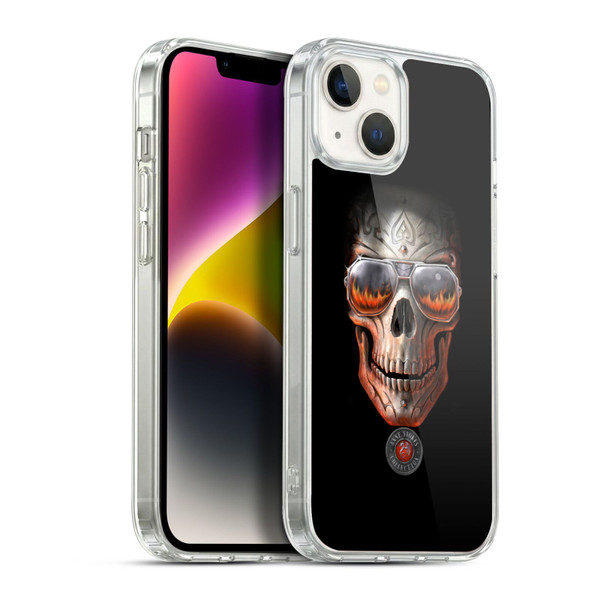 Anne Stokes Skull Hellfire Soft Gel Case for Apple iPhone 14 Plus & MagSafe