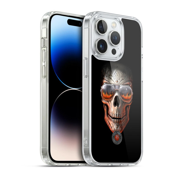 Anne Stokes Skull Hellfire Soft Gel Case for Apple iPhone 14 Pro & MagSafe