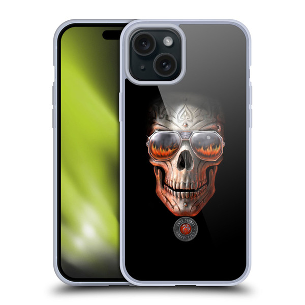 Anne Stokes Skull Hellfire Soft Gel Case for Apple iPhone 15 Plus