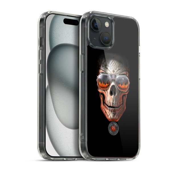 Anne Stokes Skull Hellfire Soft Gel Case for Apple iPhone 15 Plus & MagSafe
