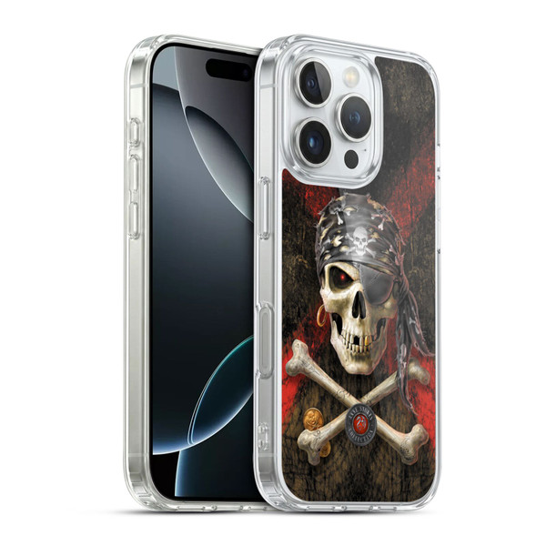 Anne Stokes Skull Pirate Soft Gel Case for Apple iPhone 16 Pro & MagSafe