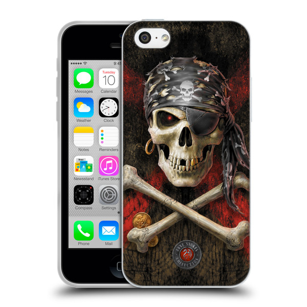 Anne Stokes Skull Pirate Soft Gel Case for Apple iPhone 5c