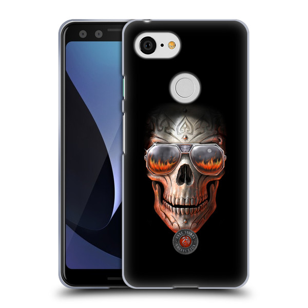 Anne Stokes Skull Hellfire Soft Gel Case for Google Pixel 3