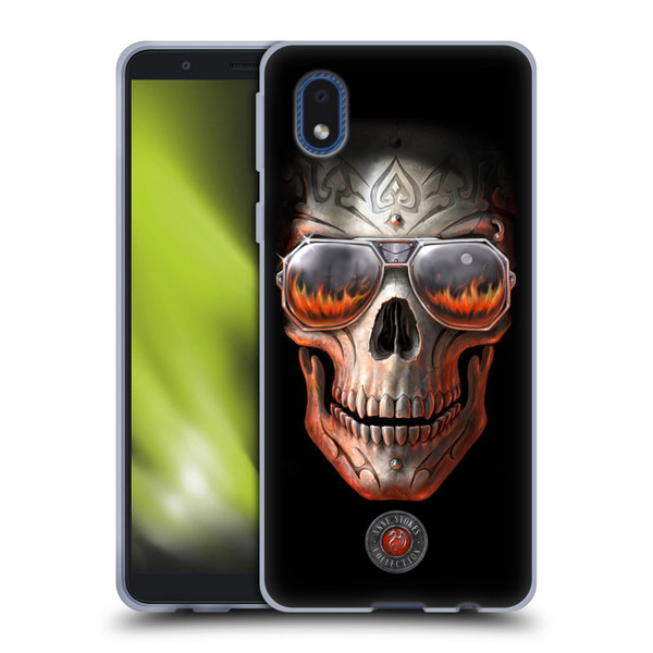 Anne Stokes Skull Hellfire Soft Gel Case for Samsung Galaxy A01 Core (2020)