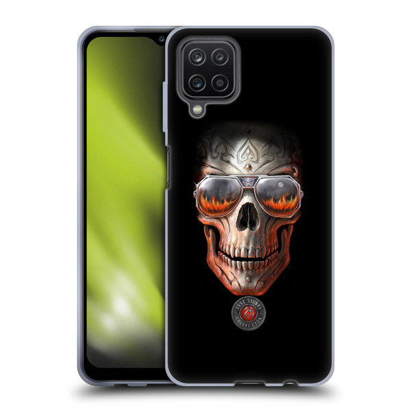 Anne Stokes Skull Hellfire Soft Gel Case for Samsung Galaxy A12 (2020)