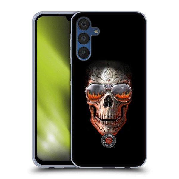 Anne Stokes Skull Hellfire Soft Gel Case for Samsung Galaxy A15