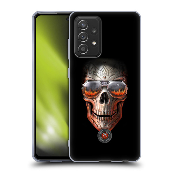 Anne Stokes Skull Hellfire Soft Gel Case for Samsung Galaxy A52 / A52s / 5G (2021)
