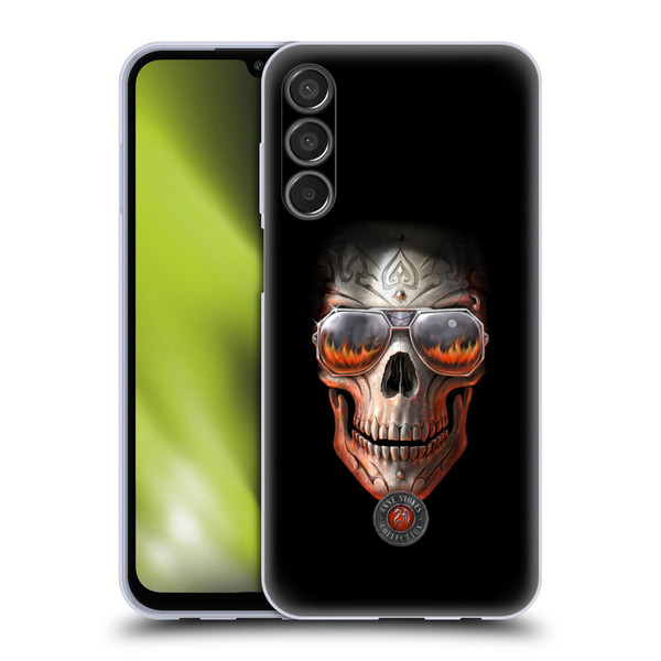 Anne Stokes Skull Hellfire Soft Gel Case for Samsung Galaxy M15/F15 5G