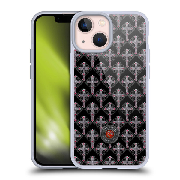 Anne Stokes Tribal Cross Gothic Pattern Soft Gel Case for Apple iPhone 13 Mini
