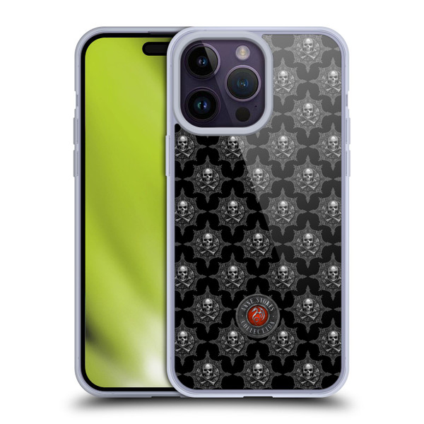 Anne Stokes Tribal Skull Motif Pattern Soft Gel Case for Apple iPhone 14 Pro Max