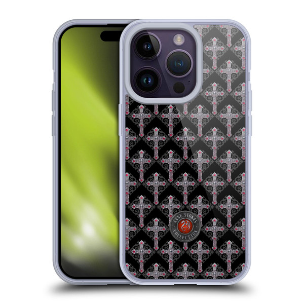 Anne Stokes Tribal Cross Gothic Pattern Soft Gel Case for Apple iPhone 14 Pro