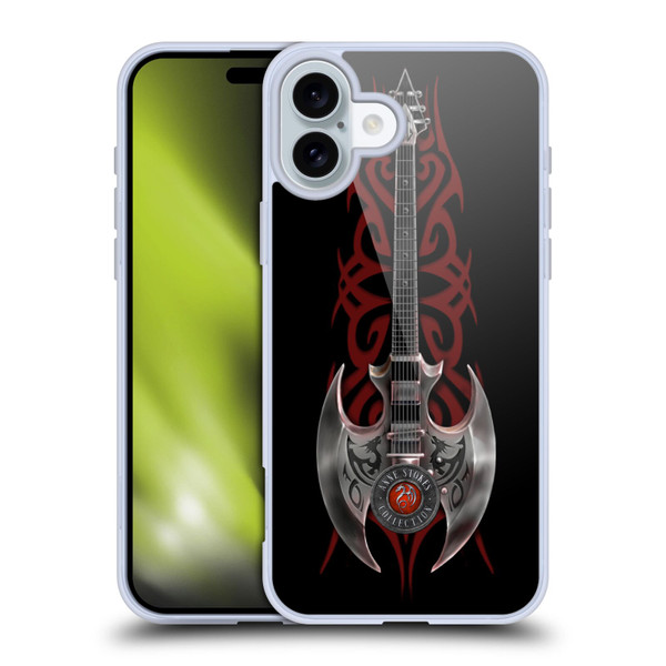Anne Stokes Tribal Rock God Guitar Soft Gel Case for Apple iPhone 16 Plus