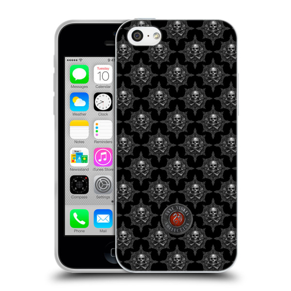 Anne Stokes Tribal Skull Motif Pattern Soft Gel Case for Apple iPhone 5c