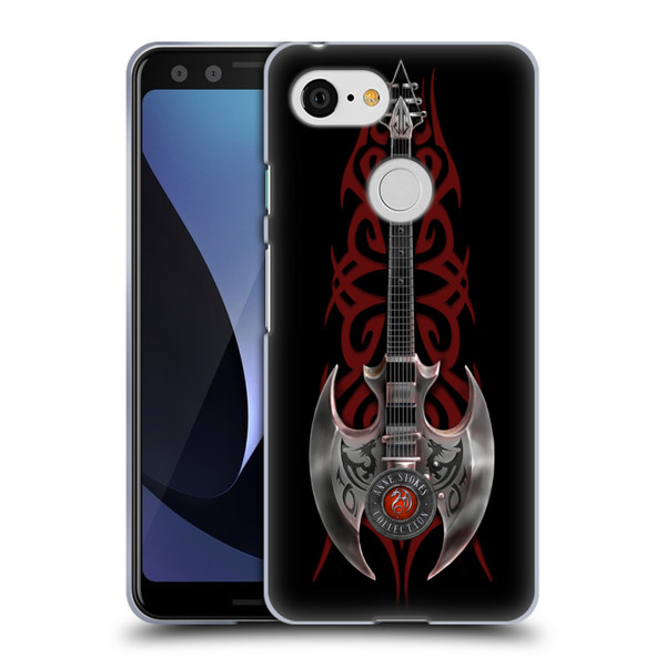 Anne Stokes Tribal Rock God Guitar Soft Gel Case for Google Pixel 3