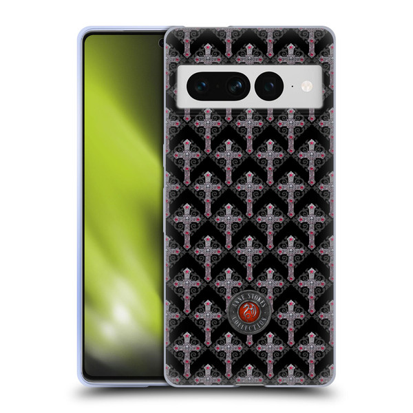 Anne Stokes Tribal Cross Gothic Pattern Soft Gel Case for Google Pixel 7 Pro
