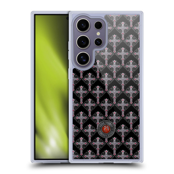 Anne Stokes Tribal Cross Gothic Pattern Soft Gel Case for Samsung Galaxy S25 Ultra