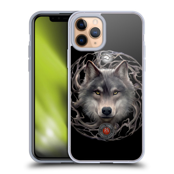 Anne Stokes Wolves 2 Night Forest Soft Gel Case for Apple iPhone 11 Pro