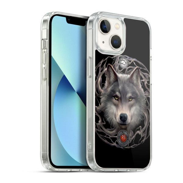 Anne Stokes Wolves 2 Night Forest Soft Gel Case for Apple iPhone 13