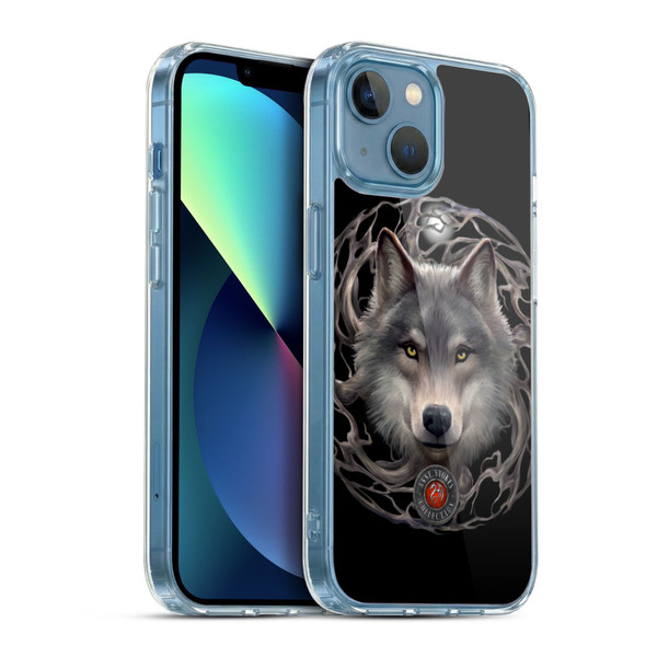 Anne Stokes Wolves 2 Night Forest Soft Gel Case for Apple iPhone 13 Mini & MagSafe